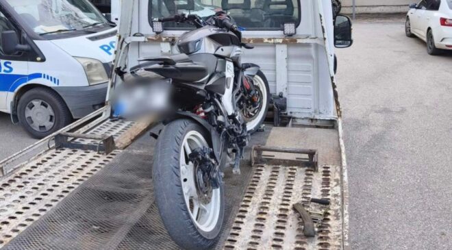 “Dur” ihtarına uymayan motosikletliye ve sahibine 285 bin lira ceza
