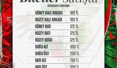 Amedspor-Ümraniye maçının biletleri satışta