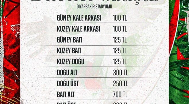 Amedspor-Ümraniye maçının biletleri satışta