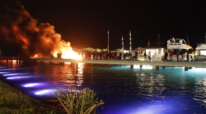 Bodrum marinada yangın: 8 motoryat etkilendi