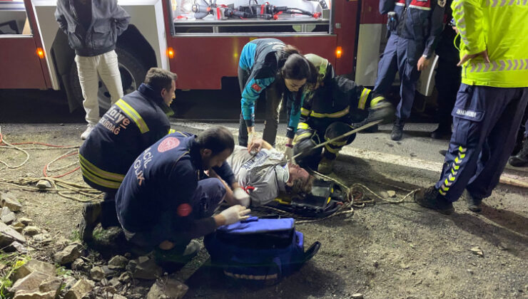 Tekirdağ’da faciadan dönüldü: Araç uçurumdan denize düştü