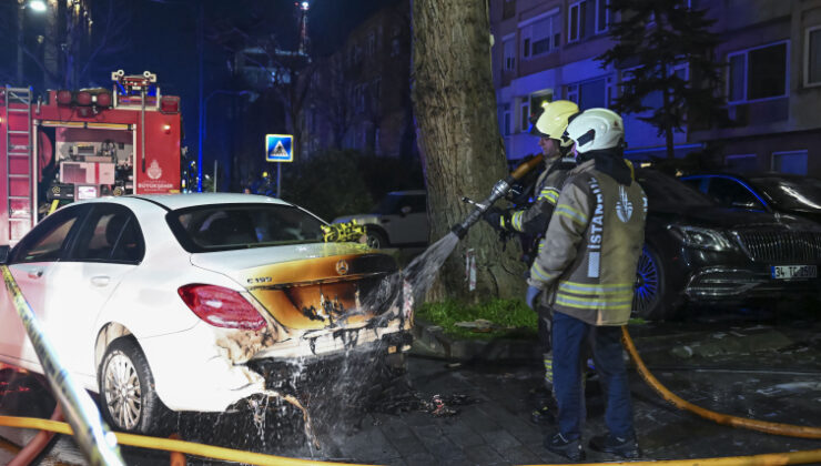 Bir araç yandı, 14 lüks araç kül oldu