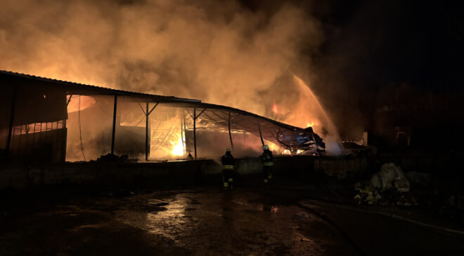 Samsun'da meyve deposunda yangın
