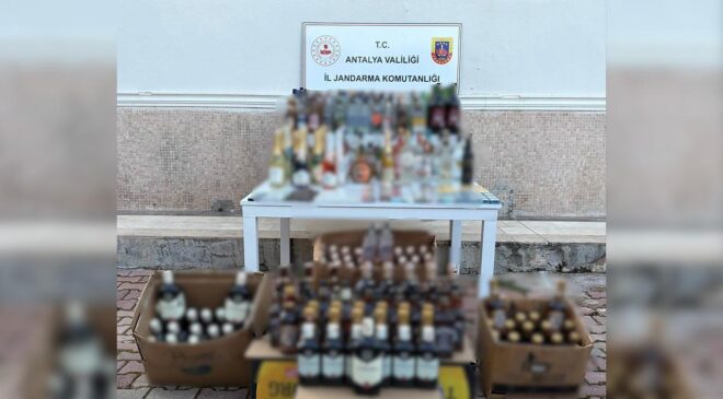 Antalya’da kaçak alkole geçit yok: 1150 litre ele geçirildi
