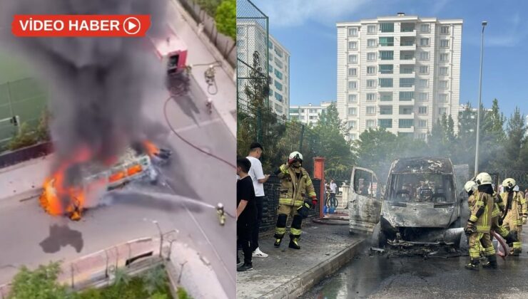 Diyarbakır’da öğrencilerin bineceği servis alev aldı