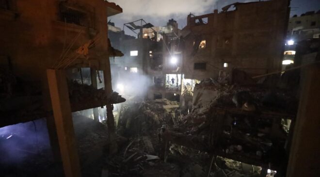 Ateşkese rağmen Gazze’yi vuran katil İsrail Filistinlileri bir kez daha evsiz bıraktı