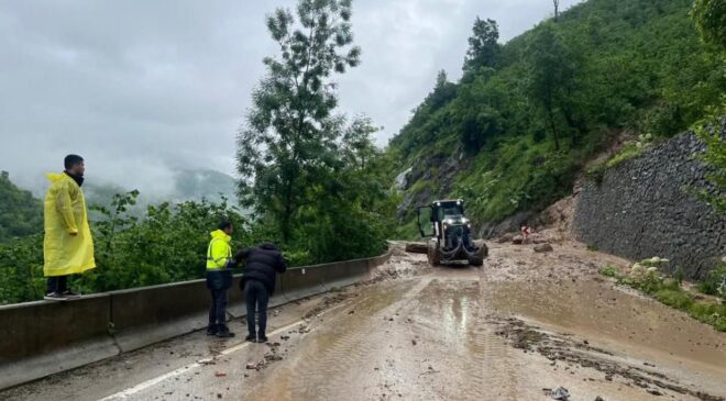 Ordu’nun bazı ilçelerinde sağanak etkili oldu