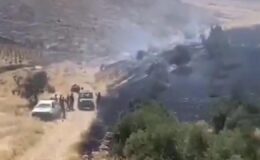 İşgalci İsrailliler Batı Şeria’da buğday tarlalarını ateşe verdi