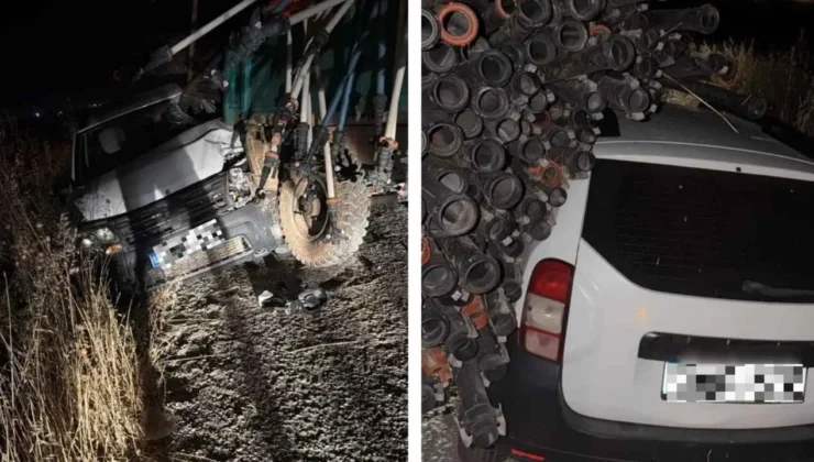 Diyarbakır’da otomobil traktöre çarptı: 1 yaralı