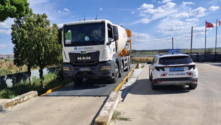 Taşıma sınırını aşan kamyon sürücüsüne 60 bin lira ceza
