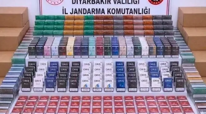 Diyarbakır’da 12 bin 748 paket kaçak sigaraya el konuldu
