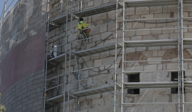 Yedikule Hisarındaki Hazine Kulesinde restorasyon sürüyor