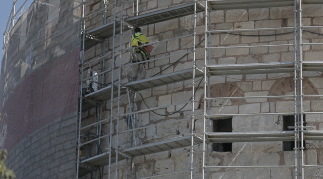 Yedikule Hisarındaki Hazine Kulesinde restorasyon sürüyor