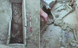 Aspendos'ta 2 bin 400 yıllık güreşçi mezarı keşfedildi