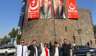 MHP başlatmıştı: BBP posterleri de Diyarbakır Surlarına asıldı
