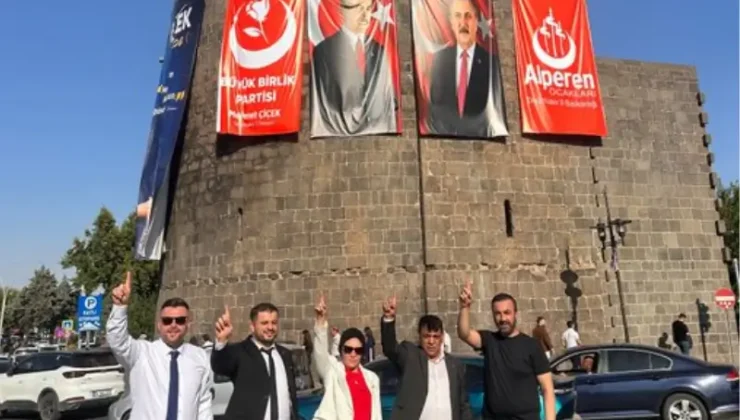 MHP başlatmıştı: BBP posterleri de Diyarbakır Surlarına asıldı