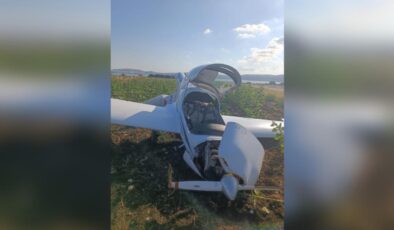 Çatalca’da eğitim uçağı kaza kırıma uğradı