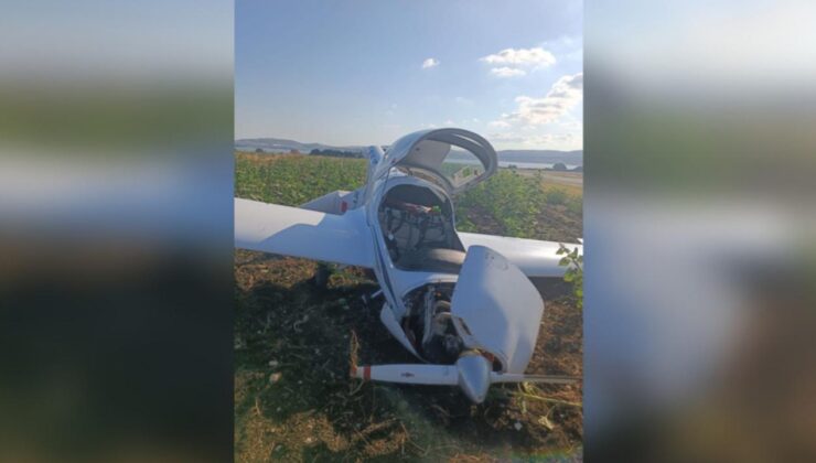 Çatalca’da eğitim uçağı kaza kırıma uğradı