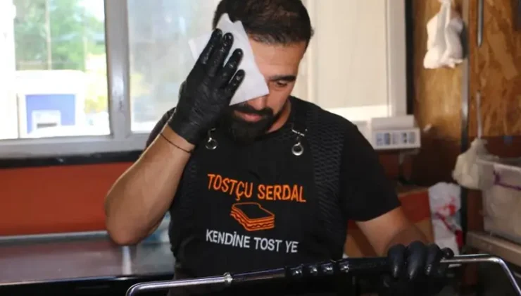 Diyarbakır’da kavurucu sıcakta tost mesaisi