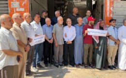 Gazze’de yardım dağıtım noktalarının yeniden açılması için gösteri düzenlendi
