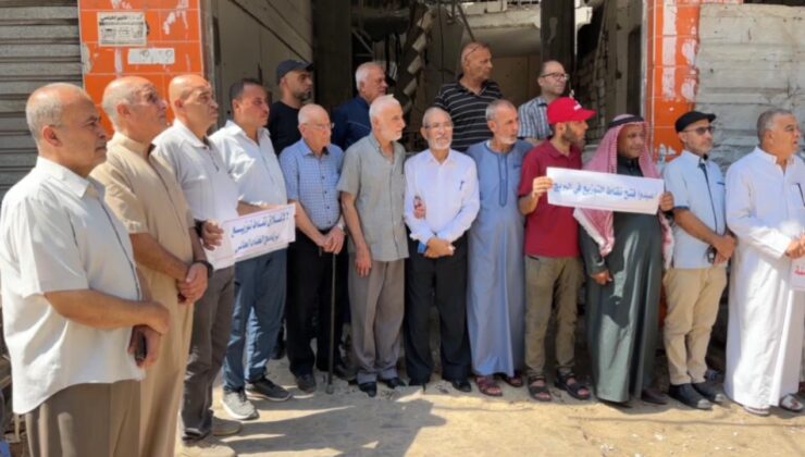Gazze’de yardım dağıtım noktalarının yeniden açılması için gösteri düzenlendi