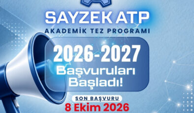 SAYZEK Akademik Tez Programı başvuruları başladı