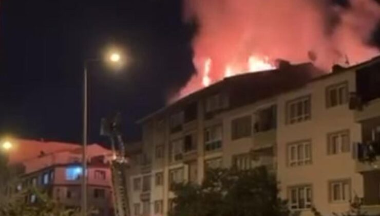 Ankara’da binanın çatısında yangın çıktı