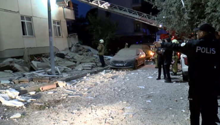 İstanbul’da 7 katlı bina kısmen çöktü