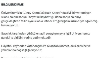 Boğaziçi Üniversitesi’nde vahşet! 15 yaşındaki çocuğu öldürüp intihar etti