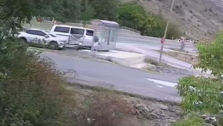Gümüşhane’de durakta bekleyen kadın kazadan kıl payı kurtuldu