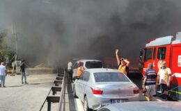 Bayraklı Tünelleri’nde tır yangını
